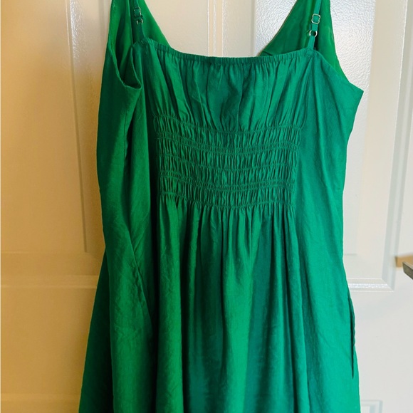 Lulus Saturday Darling Green Smocked Skater Mini Dress With Pockets small size - Picture 6 of 10